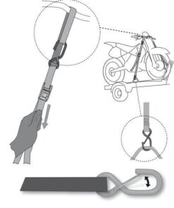 Acerbis TIE DOWNS straps 35 mm SET X 2