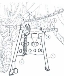 Hepco Center stand Honda Africa Twin XRV 750 --- 1993 - 03