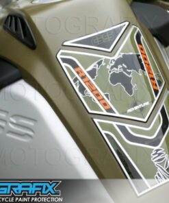 BMW R1200GS LC Adventure GREEN DAKAR WORLD MAP Tank Pad Protector 2014—18--3D Gel