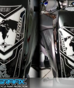 BMW R1200GS LC Adventure BLACK DAKAR WORLD MAP Tank Pad Protector 2014—18--3D Gel
