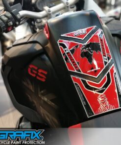 BMW R1200GS LC Adventure RED DAKAR WORLD MAP Tank Pad Protector 2014—18--3D Gel