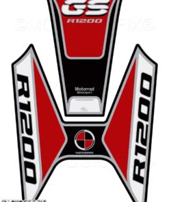 BMW R1200GS Adventure 2018 RED/WHITE Tank Pad Protector--3D Gel