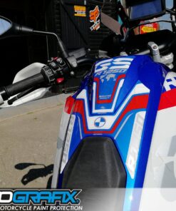 BMW R1250GS Adventure 2018-2019 MOTORSPORT BLUE/SILVER Tank Pad Protector--3D Gel