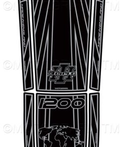 Triumph Tiger 1200 2018 Black Atlas Motorcycle Tank Pad Protector Motografix 3D Gel TT028KJ