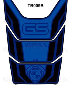 BMW R1200GS Blue Black Motorcycle Tank Pad Protector 2008-2012---3D Gel