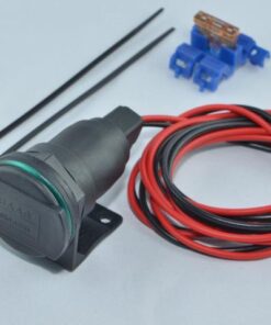 Cigarette power connection -self closing cover